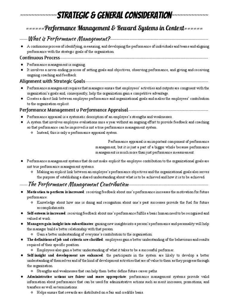 Performance Management Strategies Explained | PDF | Performance ...
