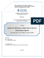 Analyse de L'alternance Codique Dans Le Discours Humoristique Algérien PDF