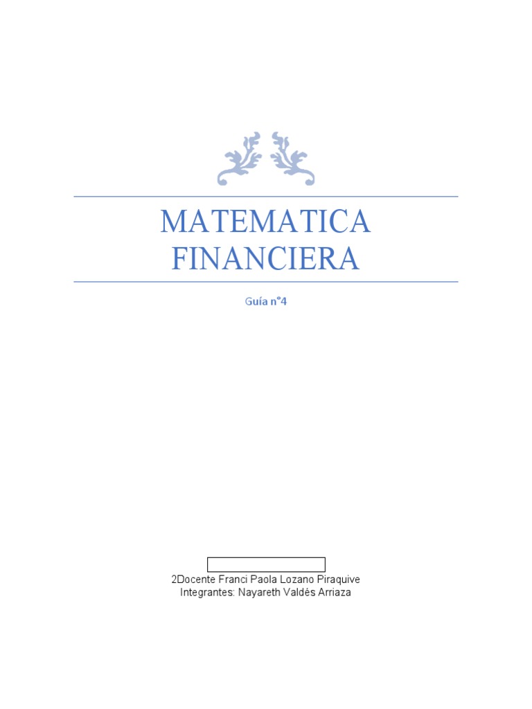 Matematica Financiera II | PDF | Bancos | Dinero