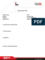 Experiment Worksheet