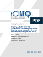 The Impact of COVID-19 Lockdowns and Expanded Social Assistance On Inequality, Poverty and Mobility in Argentina, Brazil
