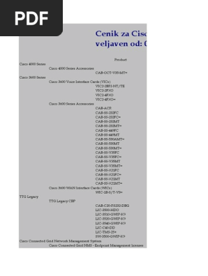 【CPU】Intel Core i7-9700 3.00GHz Cisco, 2018-05-07 | PDF | Telecommunications Equipment | Networks