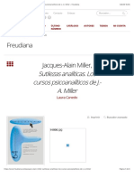 Canedo-Jacques-Alain Miller, Sutilezas analíticas. Los cursos psicoanalíticos de J.-A. Miller – Freudiana