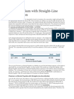 Straight-Line Amortization of Bond Premium