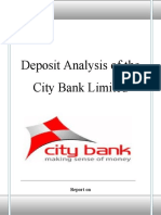 Deposit Analysis of The City Bank Limited (Repaired)