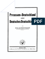 B. Schmittmann, Preussen-Deutschland Oder Deutsches Deutschland (1920)