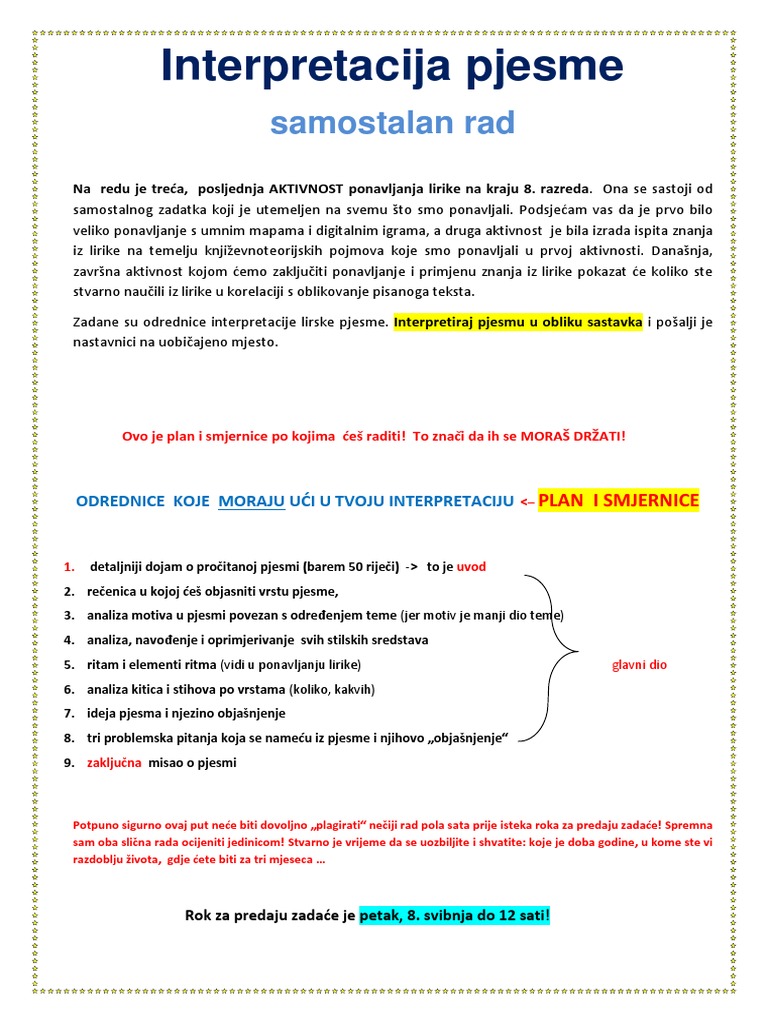 8 Samostalna Interpretacija PDF | PDF