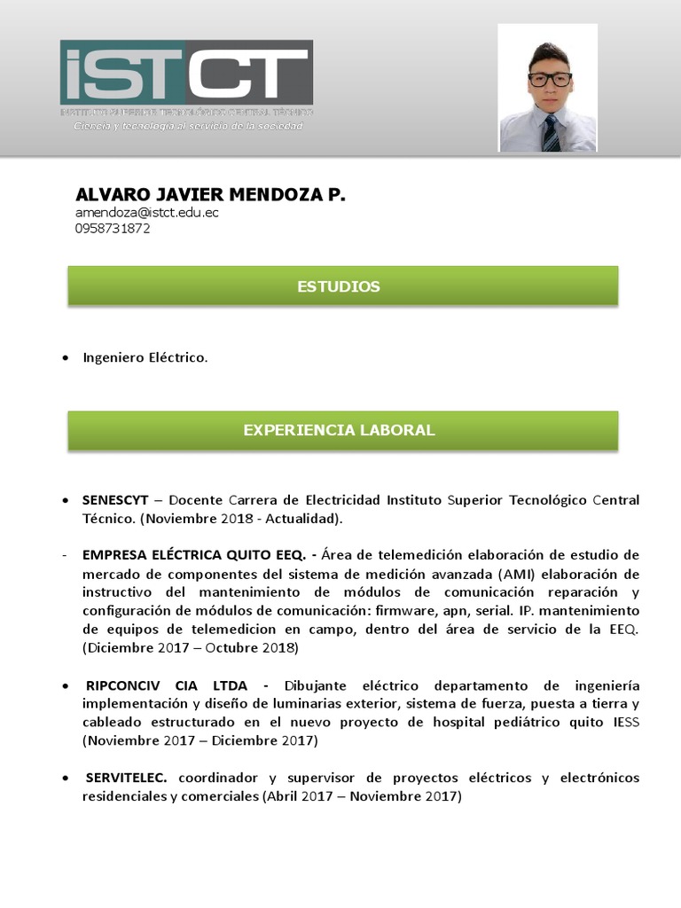 Modelo Resumen Bibliografia Tecnica Circuitos Electricos Ecuador Ingenieria Electrica