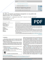 The Effect of Irrigation and Drainage Management On Crop Yield in Theegyptian Delta Case of El-Baradi Area