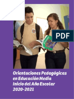 Orientaciones Pedagógicas 2020 2021 Inicio Año Escolar Educación Media