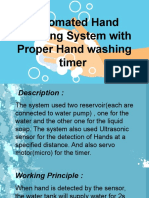 Automated Hand Washing System With Proper Hand Washing Timer