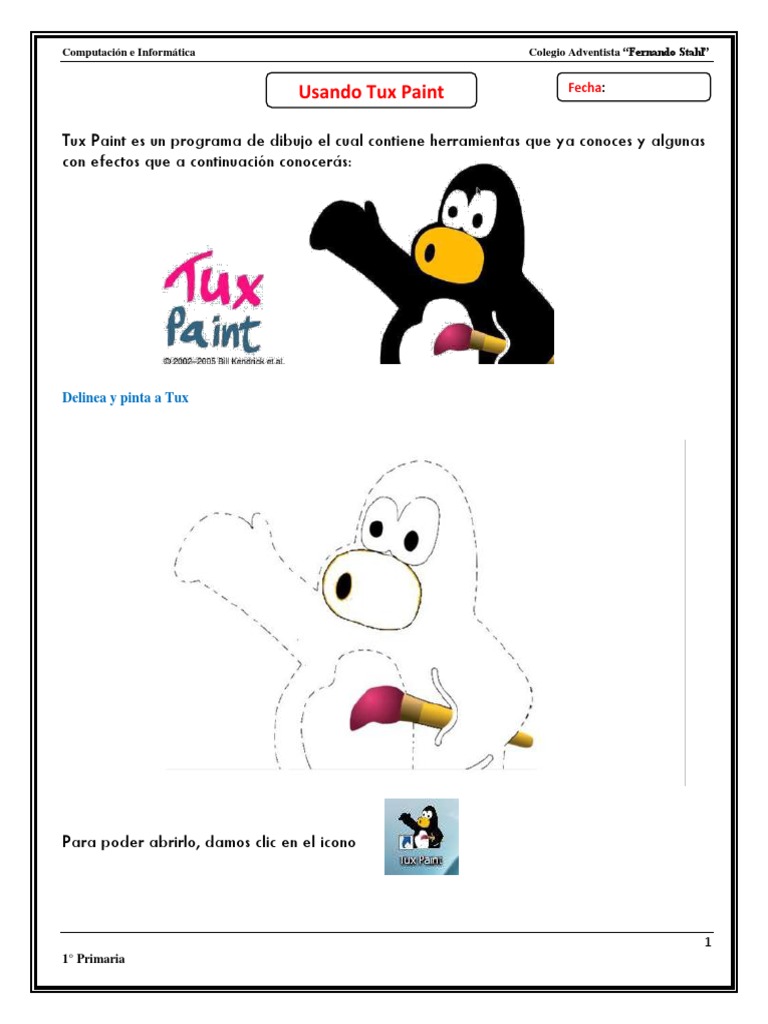 Guía para usar Tux Paint en Primaria | PDF