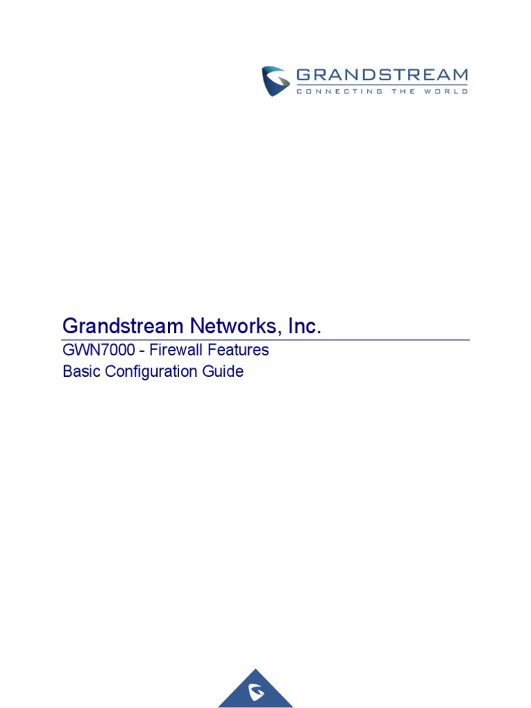 GWN7000 Firewall Configuration Guide | PDF | Transmission Control ...