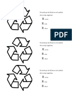 Simbolo Del Reciclaje para Colorear Con Las 3 R 'S