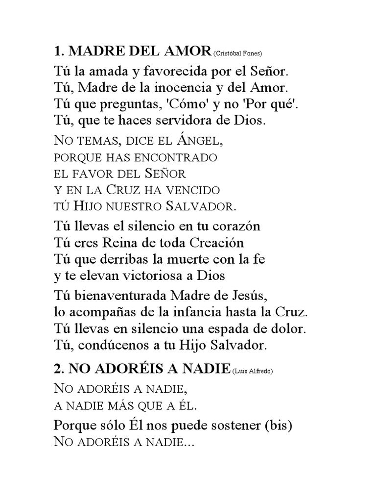 Poemas a la Madre del Amor | PDF | María, madre de Jesús | Religión y ...