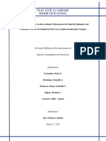 A Comparative Study On The Academic Performances of Selected Optimistic and Pessimistic Grade Ten Students in Fiat Lux Academe Dasmariñas Campus