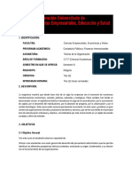 Carta Descriptiva Teoria de La Organizacion