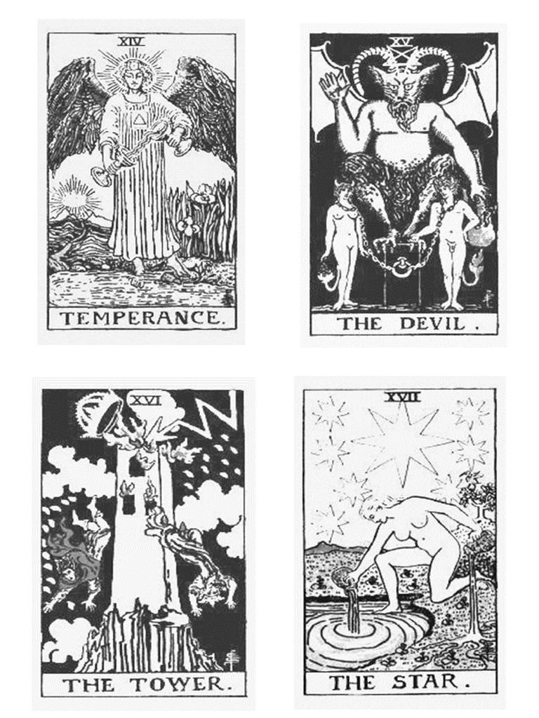 Arcanos Mayores para Colorear 14, 15, 16 y 17 | PDF
