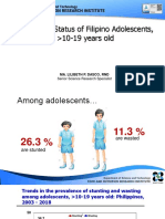 Nutritional Status of Filipino Adolescents, 10-19 Years Old