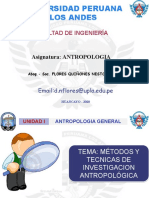 Metodos y Tecnicas de Investigacion Antropologica