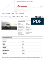 Fiche Technique Peugeot 2008 1.6 Vti Allure Bva: Logiciel de Construction Bim