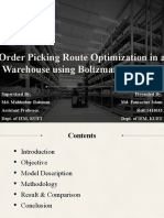 Ordering Picking Route Optimization in A Warehouse