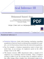 Statistical Inference III: Mohammad Samsul Alam