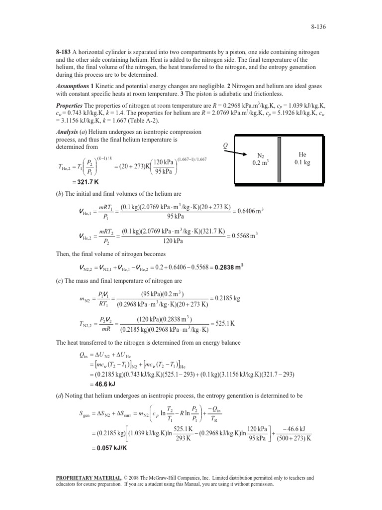 Assumptions Properties The Properties of Nitrogen at Room Temperature