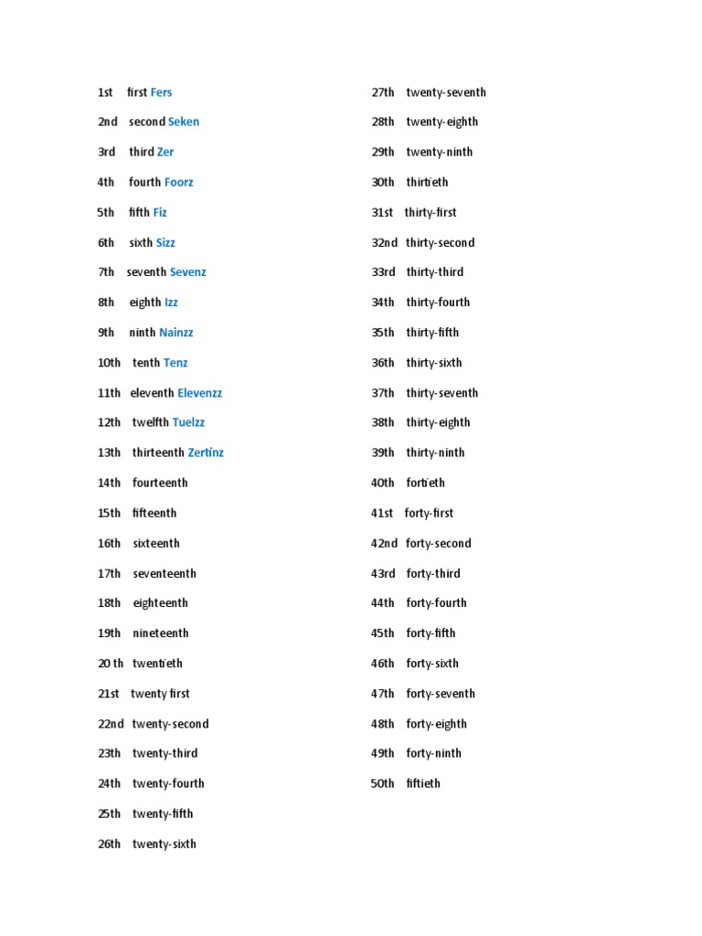 Number Ordinal | PDF