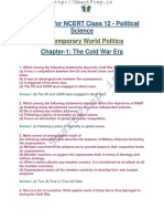 NCERT Solutions For Class 12 Political Science Contemporary World Politics