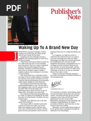 Publisher's Note: Waking Up To A Brand New Day | PDF | Yahoo