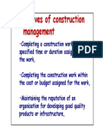 Objectives of Construction Management