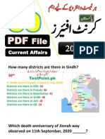 Complete Mont of September-2020 Pakistan Current Affairs by Pakmcqs Official PDF