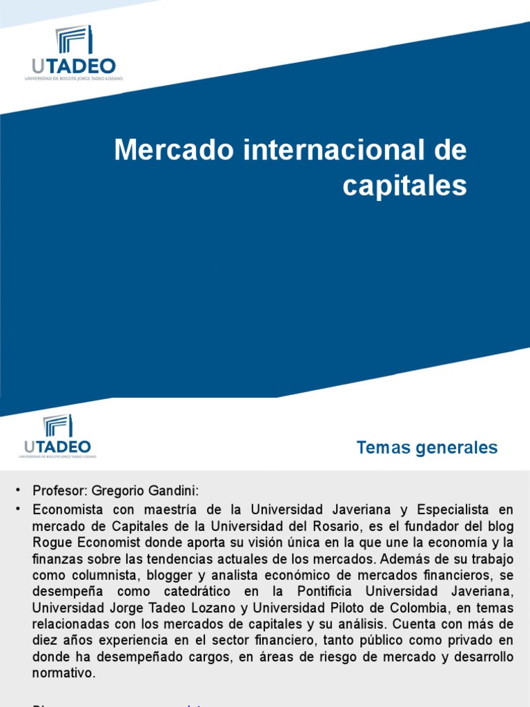 Mercado Internacional de Capitales | PDF | Renta Fija | Compartir ...