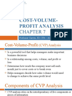 Cost-Volume-Profit Analysis