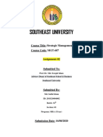 Southeast University student's strategic management assignment