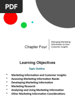 Chapter Four: Managing Marketing Information To Gain Customer Insights