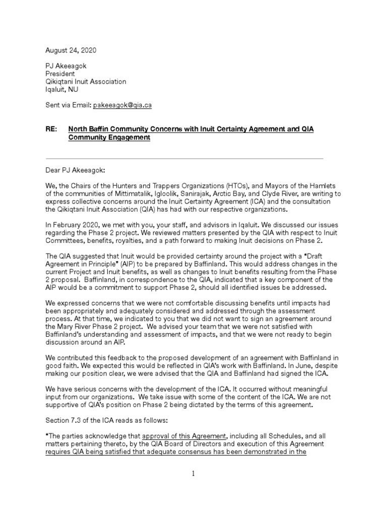 Inuit Leaders Challenge ICA Process | PDF | Consensus Decision Making ...