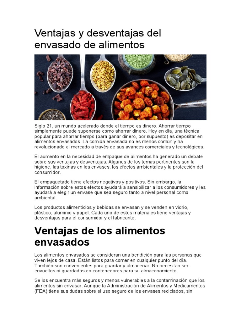 Envases seguros para conservar alimentos