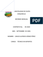 INFORME SEPTIEMBRE MUNICIPALIDAD