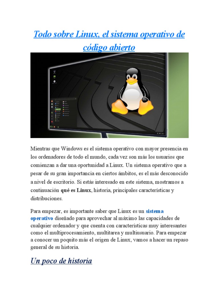 Todo Sobre Linux | PDF | Distribución de Linux | Software libre