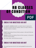 Adverb Clauses of Condition