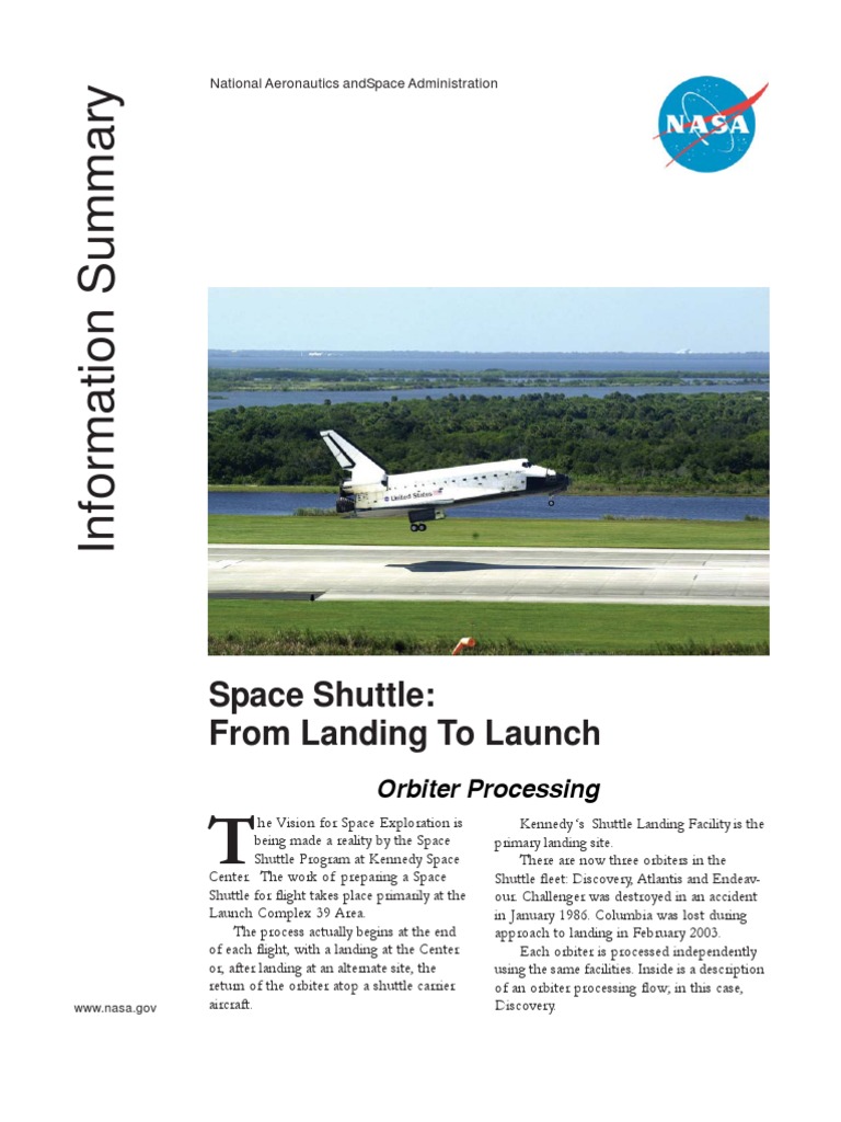 Space Shuttle Landing and Launch Process | PDF | Flight | Spaceflight ...