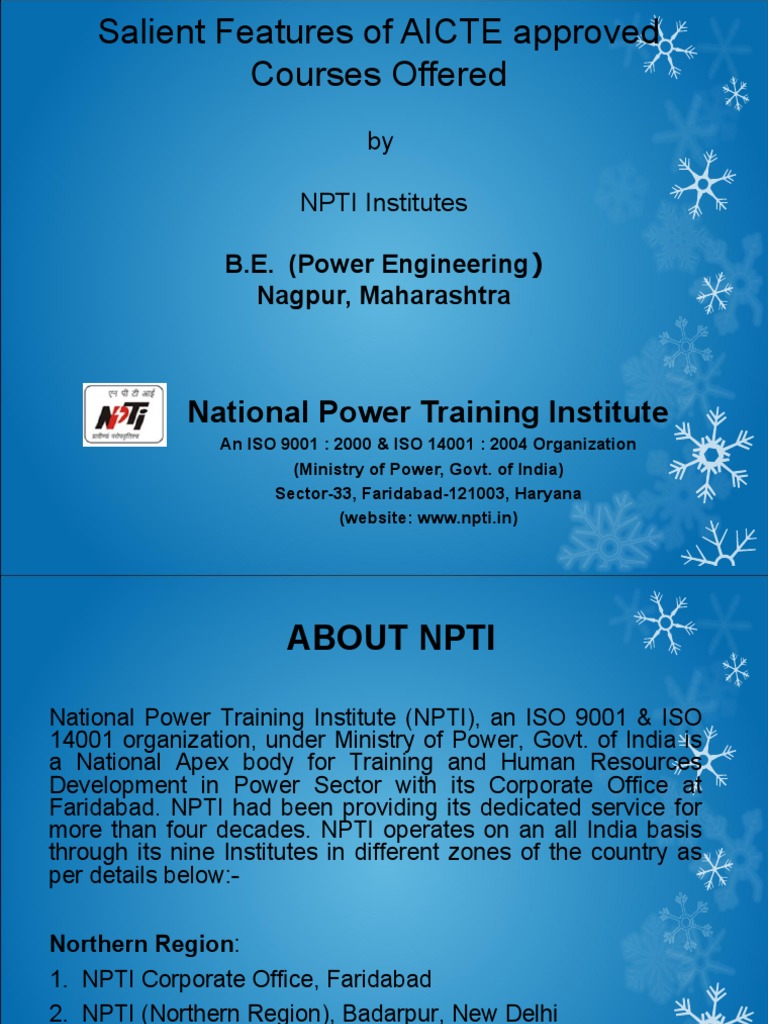 NPTI Power Engineering Course Overview | PDF | Power Station | Engineering