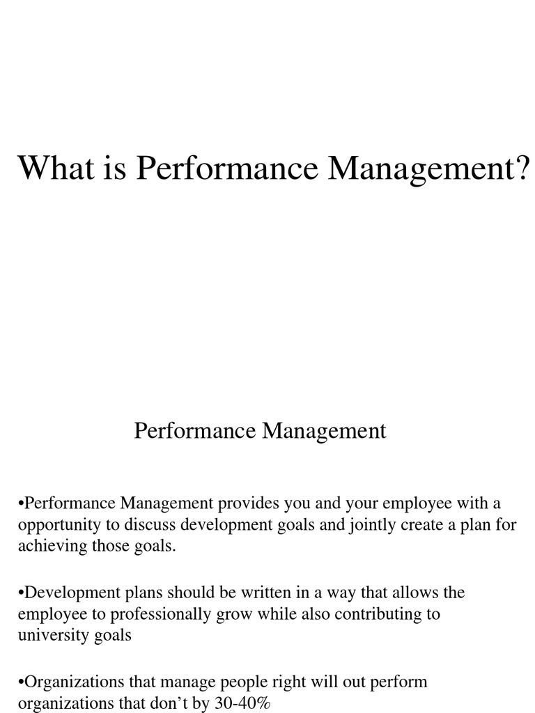 What Is Performance Management? | PDF | Performance Appraisal | Goal