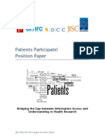 Patients Participate Position Paper
