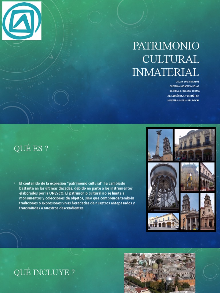 Patrimonio Cultural Inmaterial | PDF | Tradiciones | Patrimonio cultural