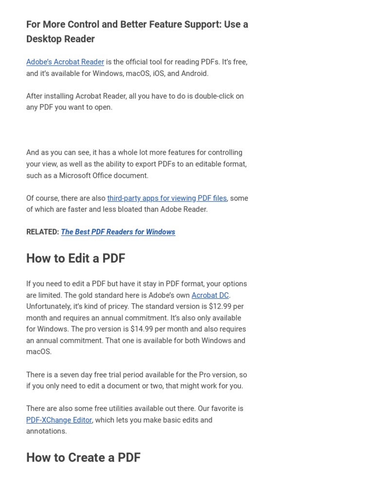 How To Edit A PDF: For More Control and Better Feature Support: Use A ...