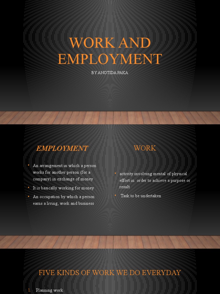 Understanding Work and Employment Types | PDF