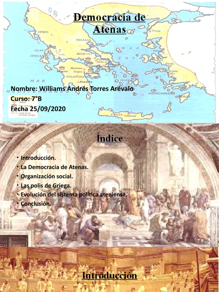 Democracia de Atenas Williams Torres 7°B Corregido | PDF
